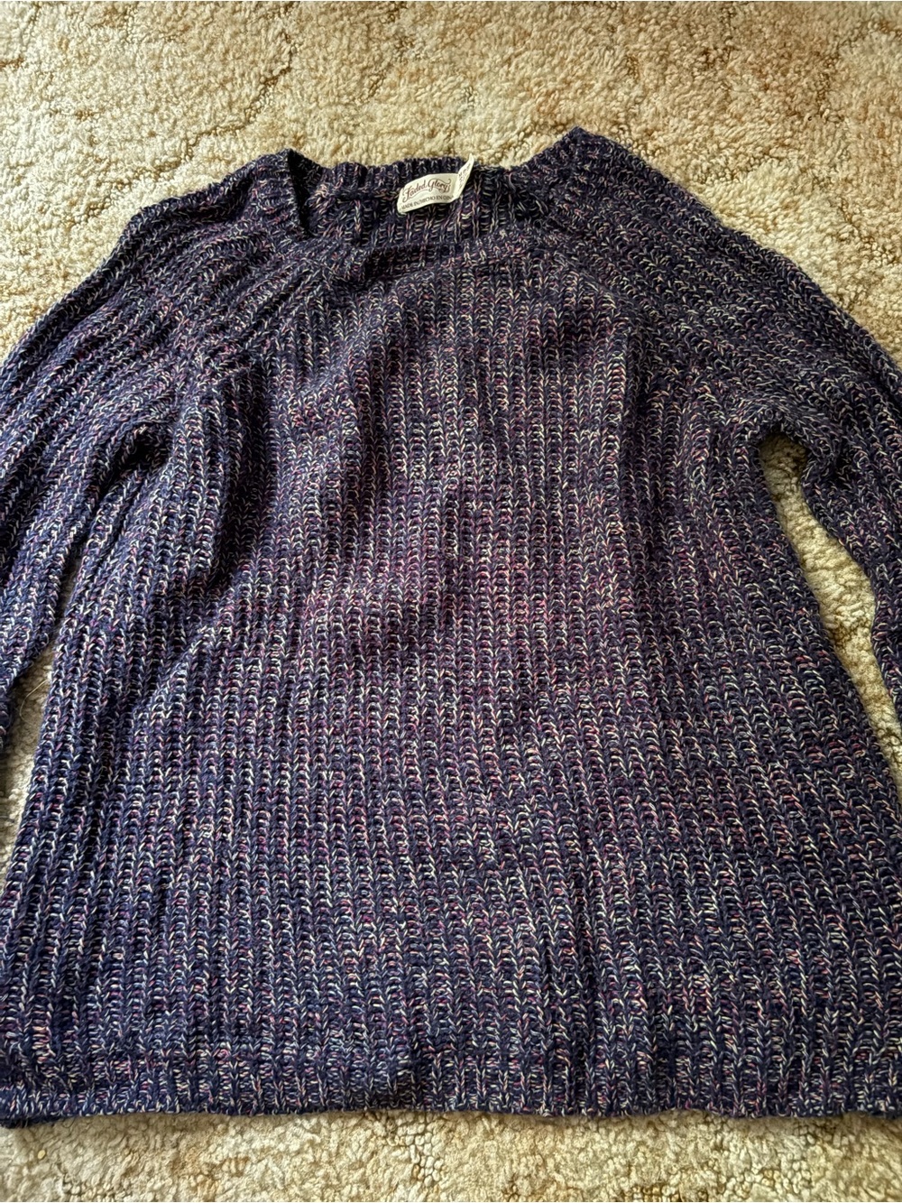 Purple Marled Knit Sweater